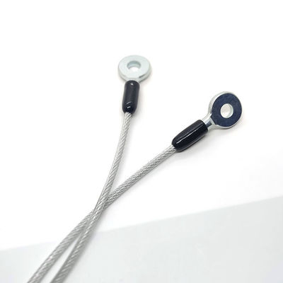 কাস্টম তারের দড়ি অ্যাসেম্বলি পিভিসি প্রলিপ্ত স্বচ্ছ ল্যানিয়ার্ড কেবল টেদার সুরক্ষা স্ট্র্যাপ