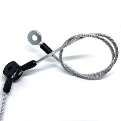 কাস্টম তারের দড়ি অ্যাসেম্বলি পিভিসি প্রলিপ্ত স্বচ্ছ ল্যানিয়ার্ড কেবল টেদার সুরক্ষা স্ট্র্যাপ