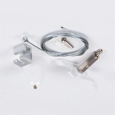 ট্র্যাক লাইটিং সাসপেনশন কিটস ওয়্যার সিলিং গ্রিপার ক্ল্যাম্প হোল্ডার ধাতু সহ