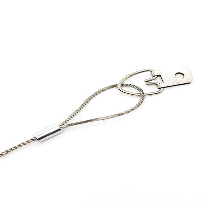 নিরাপত্তা কেবল ডি-রিং স্ক্রু হ্যাঙ্গার তারের সিস্টেম স্টেইনলেস স্টীল ছবি ঝুলানো তার