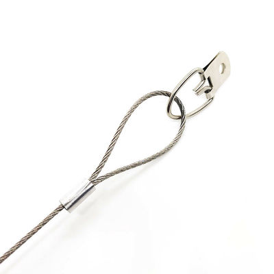 নিরাপত্তা কেবল ডি-রিং স্ক্রু হ্যাঙ্গার তারের সিস্টেম স্টেইনলেস স্টীল ছবি ঝুলানো তার