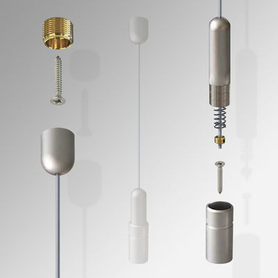 খুচরা দোকান প্রাচীর মাউন্ট বিজ্ঞাপন অ্যালুমিনিয়াম তারের ঝুলন্ত সাইনআপ তারের প্রদর্শন সিস্টেম