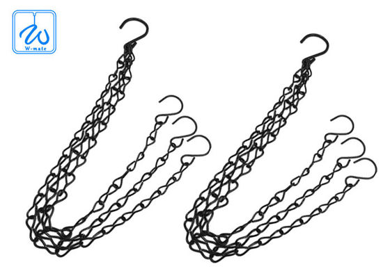 নিয়মিতযোগ্য ফুলের টবের ঝুলন্ত কিট, তিনটি পায়ের প্ল্যান্ট পটের তারের সাসপেনশন কিট