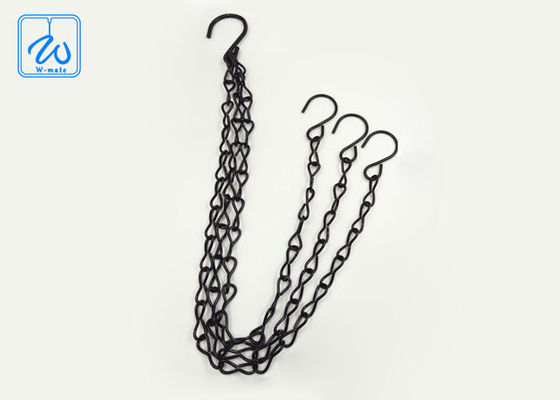 নিয়মিতযোগ্য ফুলের টবের ঝুলন্ত কিট, তিনটি পায়ের প্ল্যান্ট পটের তারের সাসপেনশন কিট