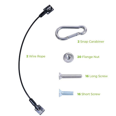 স্টেইনলেস স্টিলের তারের দড়ি ট্র্যাশ ক্যানের ঢাকনা লক, বহিরঙ্গন আবর্জনা ক্যানের জন্য ধাতব ইউনিভার্সাল ঢাকনা লক