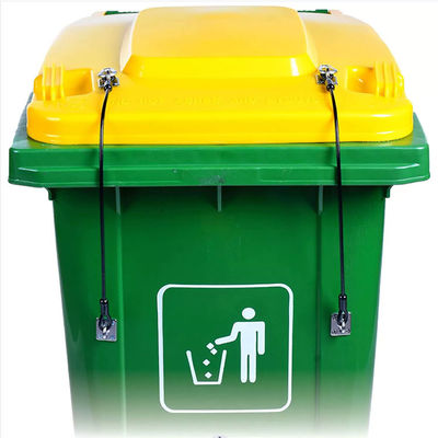 নাইলন লেপা তারের দড়ি আবর্জনা ক্যান ঢাকনা লক ধাতু বহিরঙ্গন আবর্জনা ক্যান লক