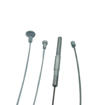 কাস্টম 7x7 থ্রেডেড স্টাডস হেড সিকিউরিটি তারের জন্য গ্যালভানাইজড স্টীল তারের দড়ি