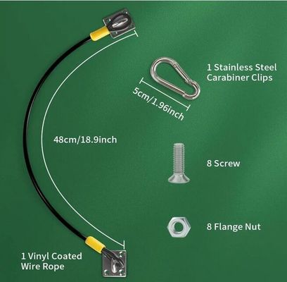 স্টেইনলেস স্টিলের তারের দড়ি ট্র্যাশ ক্যানের ঢাকনা লক, বহিরঙ্গন আবর্জনা ক্যানের জন্য ধাতব ইউনিভার্সাল ঢাকনা লক