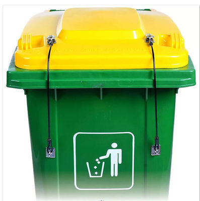 স্টেইনলেস স্টিলের তারের দড়ি ট্র্যাশ ক্যানের ঢাকনা লক, বহিরঙ্গন আবর্জনা ক্যানের জন্য ধাতব ইউনিভার্সাল ঢাকনা লক