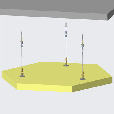 মেটাল সিলিং হ্যাংিং সিস্টেম সংযোগ শোষক অ্যাঙ্কর সঙ্গে নিয়মিত সাসপেনশন