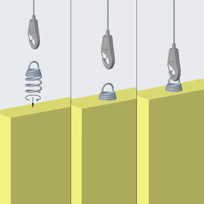 কাস্টমাইজযোগ্য স্টেইনলেস স্টীল ওয়্যার সিলিং সাসপেনশন সিস্টেম ডাবল ক্যাবল আউটলেট সঙ্গে