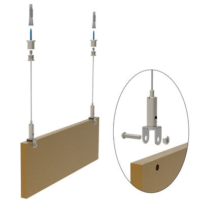 ফর্ক ক্যাবল গ্রিপার সঙ্গে মাউন্টিং ব্র্যাকেট উপাদান শব্দ শোষণ সিলিং প্যানেল জন্য