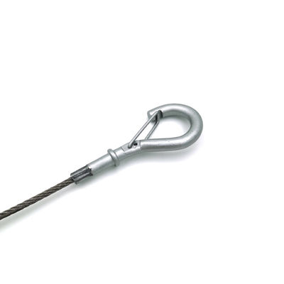 Looping Cable Gripper With A Snap Hook Hanging Wire Systems For Ventilation Duct Wire Rope Size 3.0*4500MM