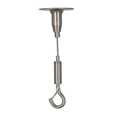 কাস্টম এক্সপ্যান্ডেবল টেলিস্কোপিক হুকড কেবল হ্যাংগিং সিস্টেম রিট্র্যাক্টেবল স্টিল ওয়্যার রোপ স্প্রিং হুক সহ ইন্ডাস্ট্রিয়াল লাইটিং ব্যবহারের জন্য