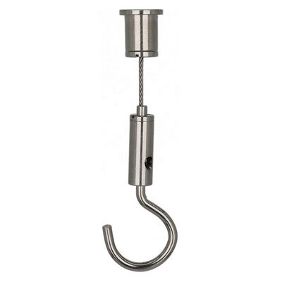 কাস্টম এক্সপ্যান্ডেবল টেলিস্কোপিক হুকড কেবল হ্যাংগিং সিস্টেম রিট্র্যাক্টেবল স্টিল ওয়্যার রোপ স্প্রিং হুক সহ ইন্ডাস্ট্রিয়াল লাইটিং ব্যবহারের জন্য