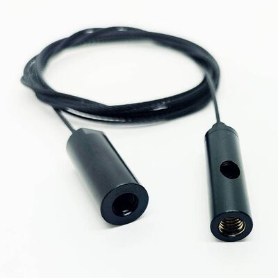 Custom Black Coated Wire Rope Cable Suspension Kit High Quality Ceiling Hanging Wire Hook Fitting Hardware Supply