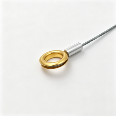Custom Heavy Duty  Steel Wire Rope Assembly Golden Single Swaged Terminal Secure Cable for Industrial Safety Application