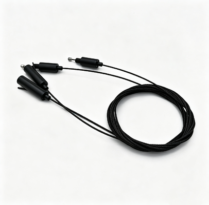 Factory OEM Custom Black Adjustable Cable Gripper Complete Brass Wire Rope EDP Coated Indoor Ceiling Lamp Suspension Accessory