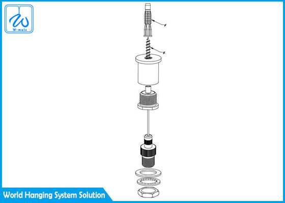 7 X 7 নির্মাণ LED তারের সাসপেনশন কিট কাস্টম দৈর্ঘ্য সঙ্গে নোঙ্গর
