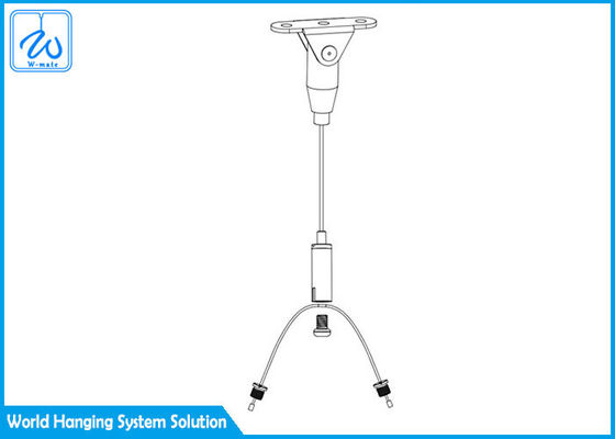 টেকসই ইস্পাত তারের সাসপেনশন সিলিং লাইটের জন্য ঝুলন্ত কিট, উচ্চতা সমন্বয়যোগ্য