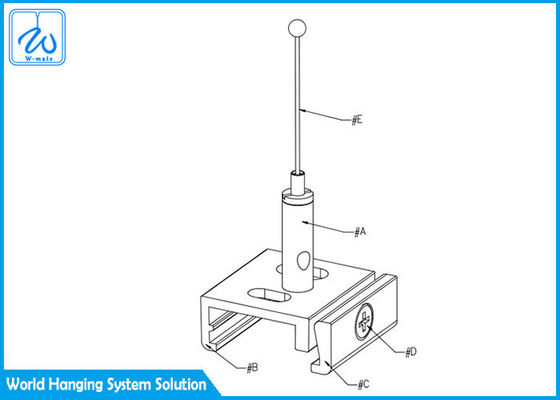 টেকসই বহুমুখী তারের সাসপেনশন হ্যাং কিট ব্রাস স্টিল অ্যালুমিনিয়াম উপাদান