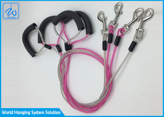 ইস্পাত সাসপেনশন পোষা প্রাণী আকর্ষণ দড়ি, কামড় প্রতিরোধী টেকসই কুকুর বাঁধা তার