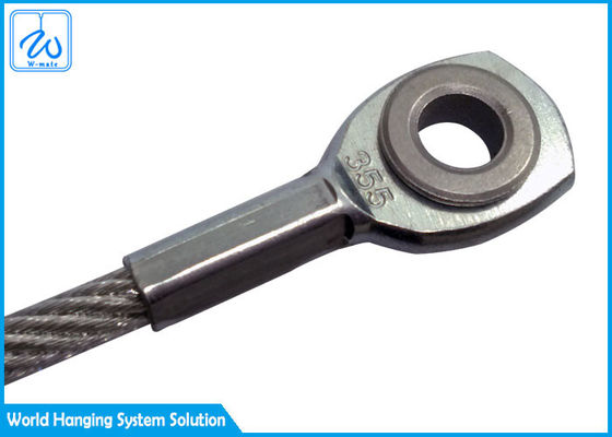 1x7 স্টেইনলেস স্টীল তারের দড়ি কী রিং নাইলন লেপযুক্ত তারের কীচেইন