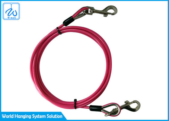 নিরাপদ এবং সুরক্ষিত পোষা প্রাণী বাঁধুন আউট তারের প্রলিপ্ত ইস্পাত কুকুর ক্যাম্পিং তারের