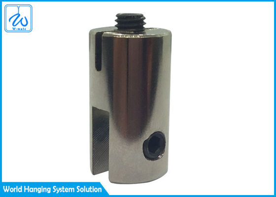 Single Sided Brass Glass Shelf Clamp Hanging Acrylic Cable Suspension Kit