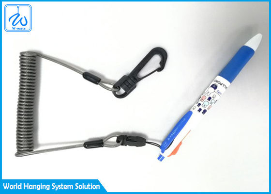 রোশ লেপযুক্ত পিইউ 16 মিমি কব্জি 7x19 retractable টুল ল্যানিয়ার্ড