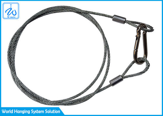 নরম আই স্টিল তারের দড়ি স্লিং রাবার লেপা এলইডি থিয়েটার স্পটলাইটের জন্য