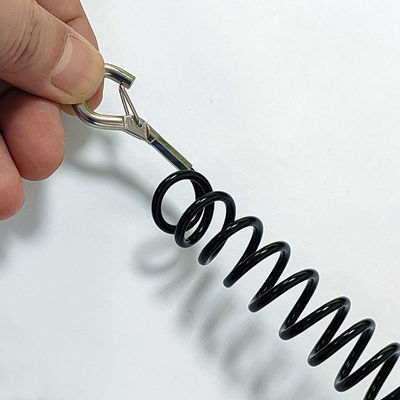উচ্চ মানের টিপিইউ প্রত্যাহারযোগ্য টেদার স্প্রিং কয়েল্ড বাঞ্জি সরঞ্জাম ল্যানিয়ার্ড