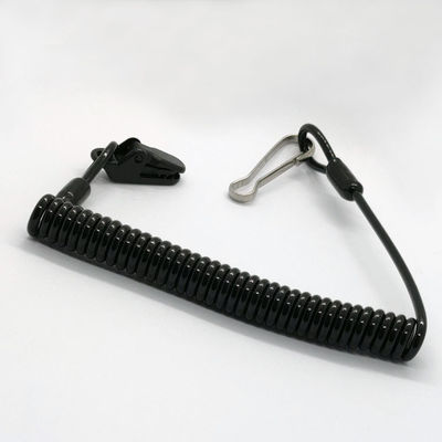 পাইকারি স্পোর্টস ভিনাইল লেপযুক্ত স্টেইনলেস স্টীল দড়ি স্প্রিং রোলড ল্যানিয়ার্ড