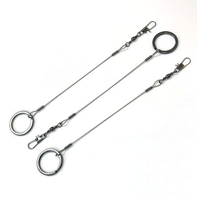 কালো স্টেইনলেস স্টীল তারের দড়ি ফিটিং ঝুলন্ত হুক মাছ ধরার সরঞ্জাম নিরাপত্তা