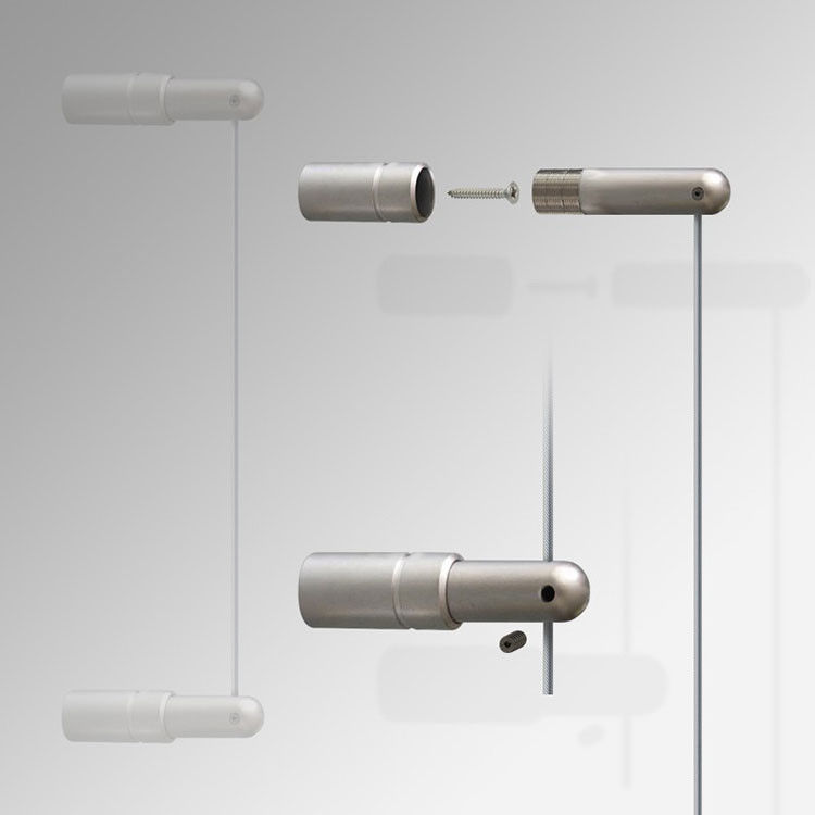 অ্যালুমিনিয়াম মাল্টি-ফাংশনাল ওয়াল-টু-ওয়াল ক্যাবল ডিসপ্লে তারের ঝুলন্ত সিস্টেম আর্ট পেইন্টিং এবং ফ্রেম জন্য রেল সঙ্গে