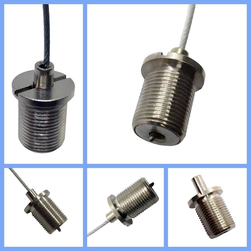 M10 পুরুষ থ্রেড ব্রাস কপার কেবল গ্রিপার সাসপেনশন কিট LED পার্টের জন্য তারের দড়ি ক্লিপ