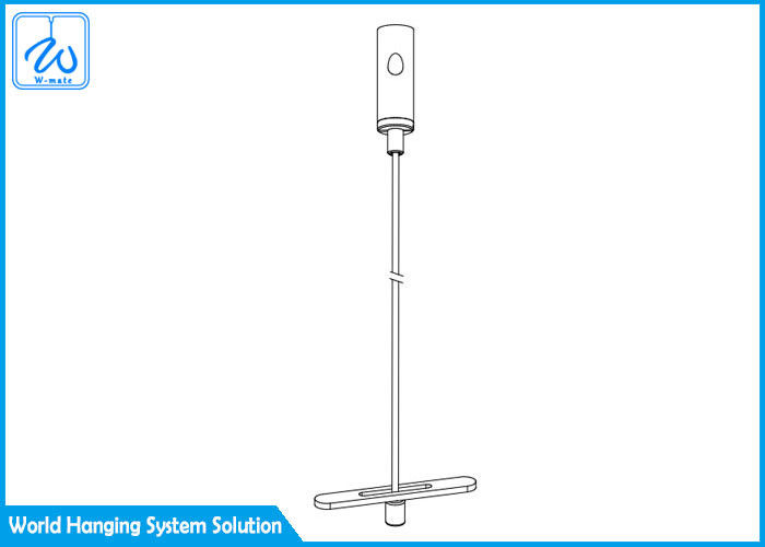 Adjustable LED Lighting Cable Suspension Kit Air Hanging Silver Color SGS Listed