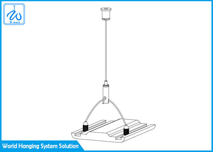 স্ট্রং প্যানেল ল্যাম্প সাসপেনশন কিট, মেটাল রঙ সাসপেনশন ওয়্যার লাইটিং কিট