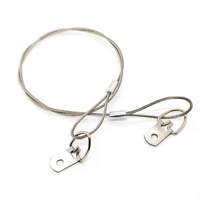 ছবি হ্যাঙ্গার তার স্টেইনলেস স্টিল সুরক্ষা কেবল ফ্রেম ঝুলন্ত তার এবং ডি-রিং