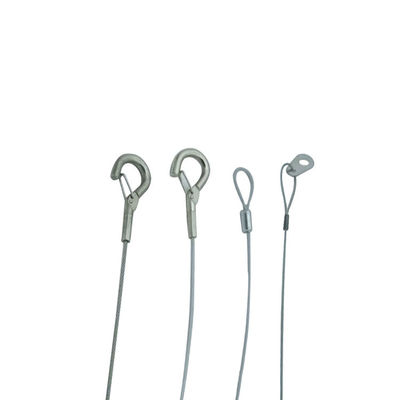 আলোর প্রদর্শন এবং ঝুলানোর জন্য হুক সহ ইস্পাত তারের দড়ি স্লিং