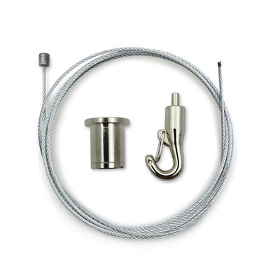 Suspension Kit With Ceiling Attachment With Adjustable Hook Gripper Wire Hanger